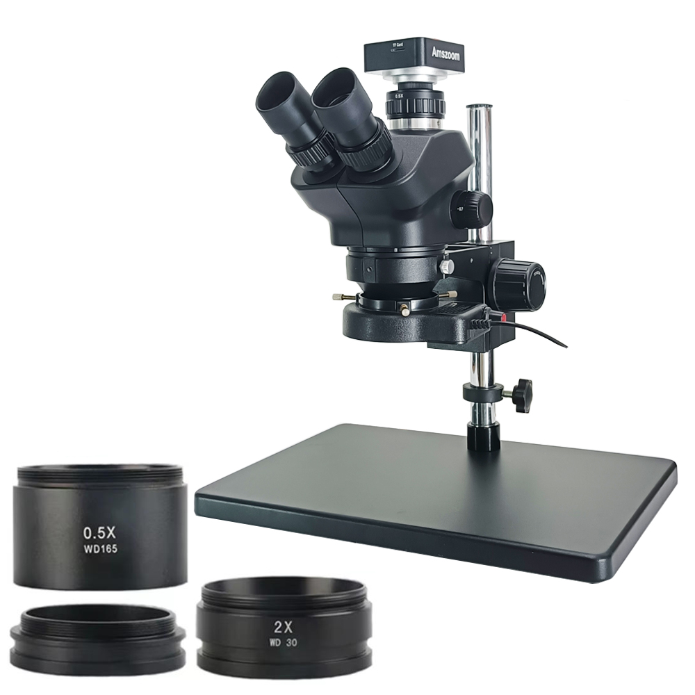 Stereo Trinocular Microscope Pcb - 3.5X-100X 동시 초점 삼안 스테레오 현미경