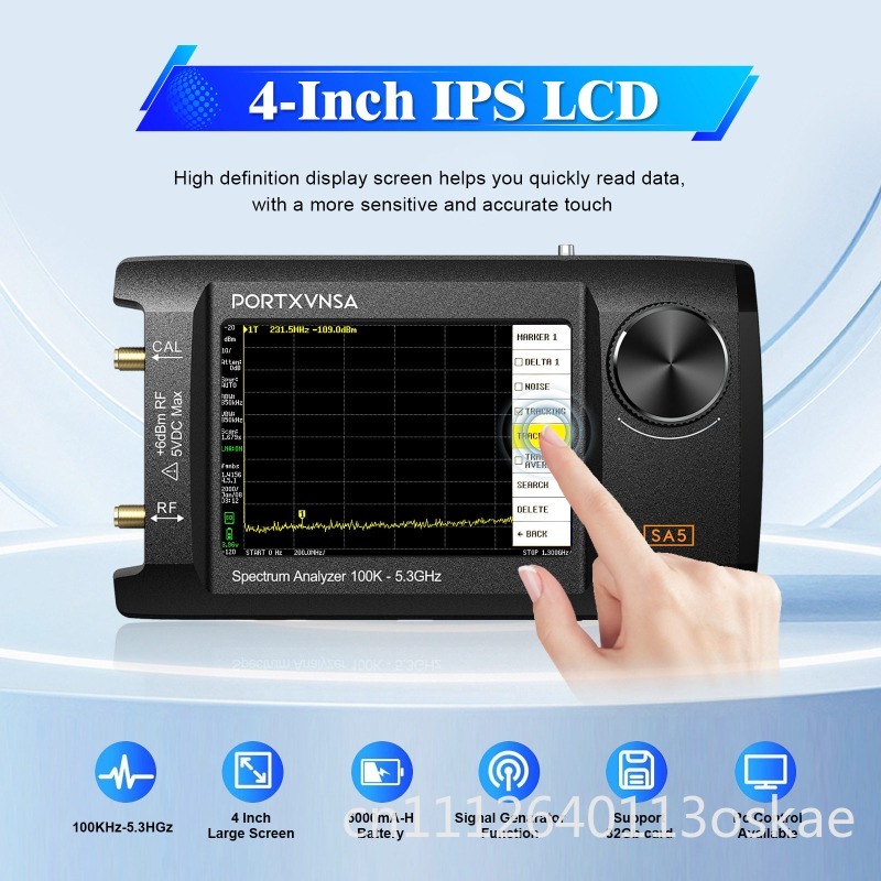 Signal Generator Spectrum Analyzer - SA5 다기능 휴대용 스펙트럼 분석기 4인치