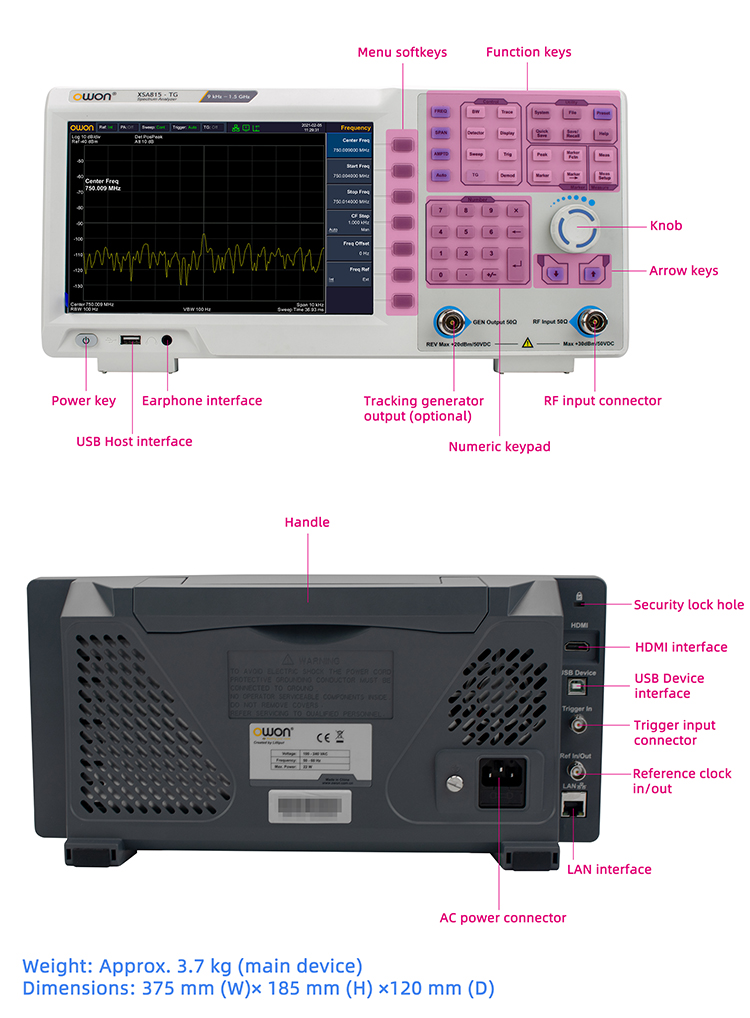 휴대용 스펙트럼 분석기 9kHz~1.5GHz(트래킹 신 - Signal Generator Spectrum Analyzer 리뷰 및 가격