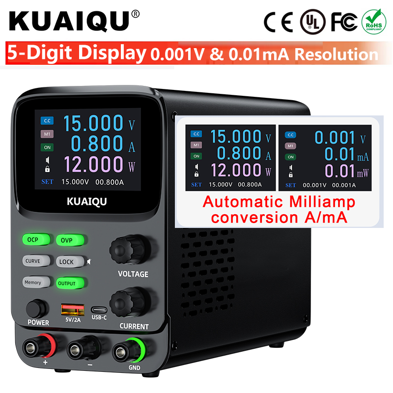 KUAIQU 5자리 디지털 조정 가능 프로그래밍 가능  - Programmable Dc Power Supply 30V 10A 리뷰 및 가격