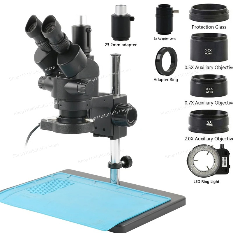 산업용 실험실 삼안 동시 초점 스테레오 현미경 세트 3 - Stereo Trinocular Microscope Pcb 리뷰 및 가격
