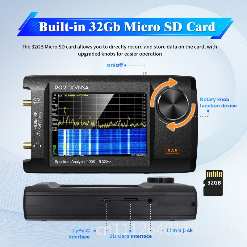 SA5 다기능 휴대용 스펙트럼 분석기 4인치 IPS L - Signal Generator Spectrum Analyzer 리뷰 및 가격